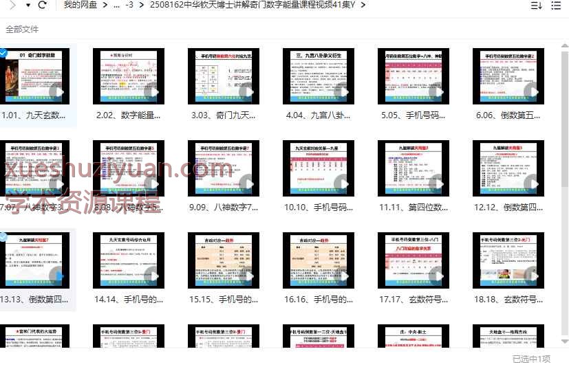 中华钦天博士讲解奇门数字能量课程视频41集Y插图