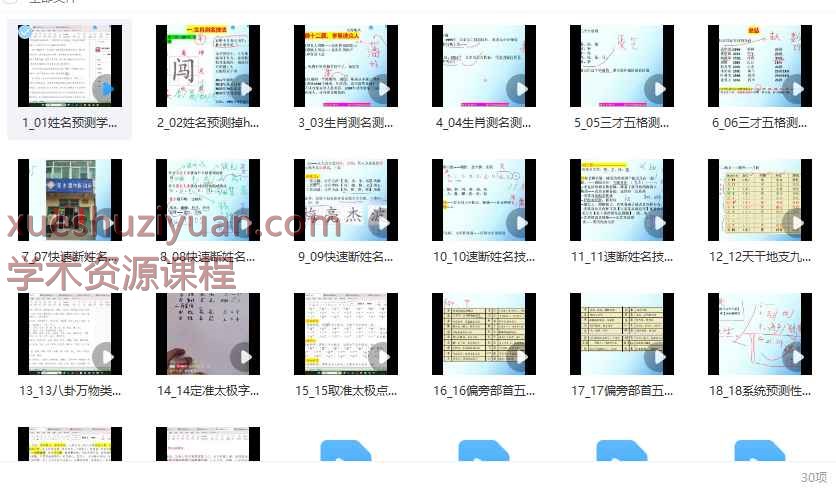 2508202 梅花五瓣开《姓名学大师班》教学视频30集Y插图