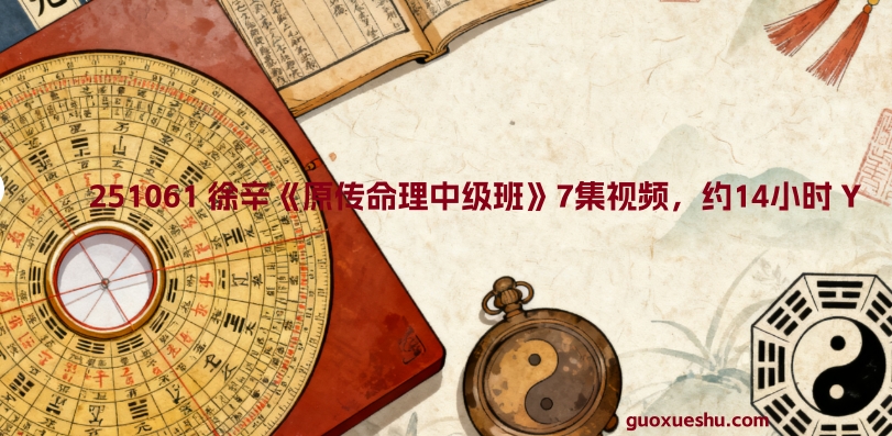 251061 徐辛《原传命理中级班》7集视频，约14小时 Y插图