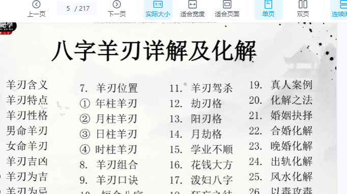 251094赵之君《八字羊刃详解及化解》.pdf 217页 电子版Y插图 251094赵之君《八字羊刃详解及化解》.pdf 217页 电子版Y插图