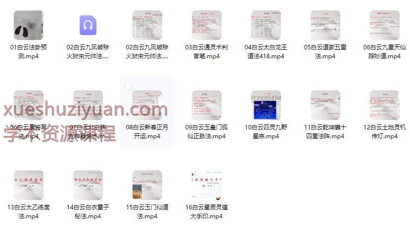 2509305 白云道长《道法合集》16集 视频插图