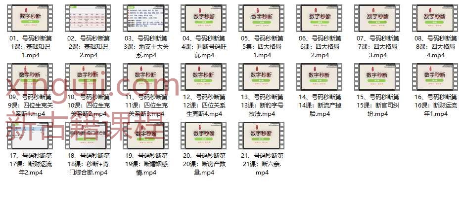 吴九龙《号码秒断弟子技法班视频》21集插图