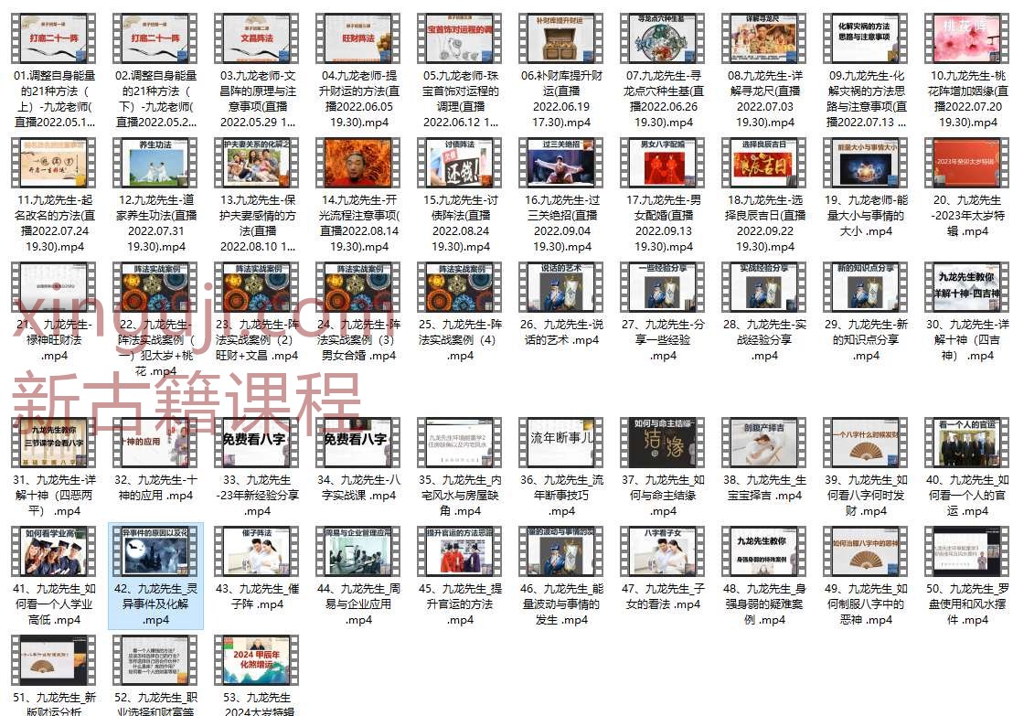 2024易朴九龙道长弟子班（包括进阶和阵法）53集插图1
