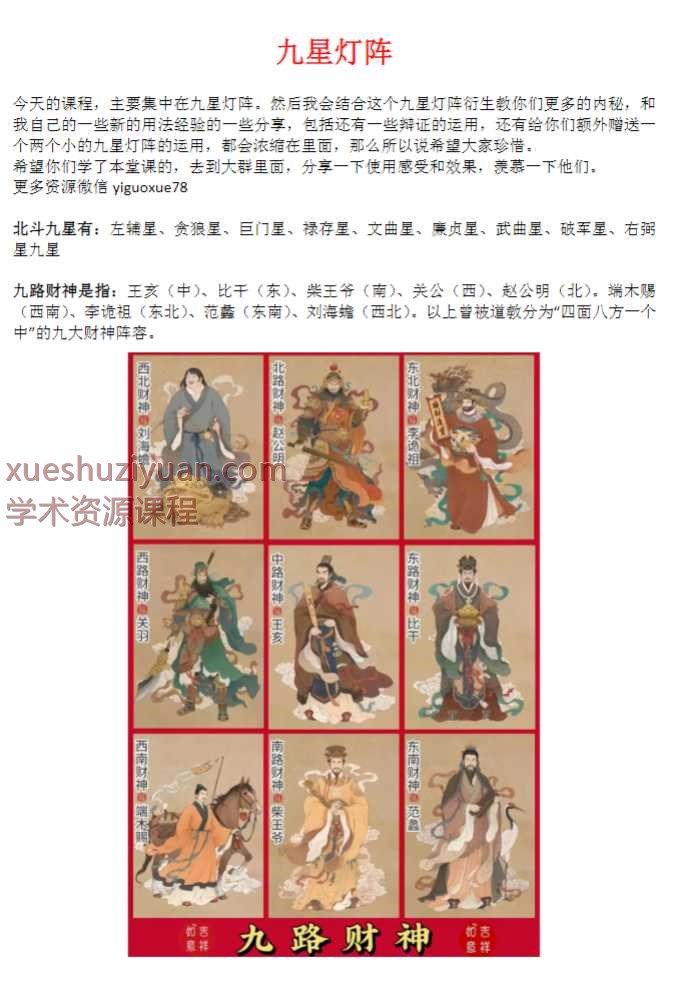 济世道人九星灯阵法电子版插图