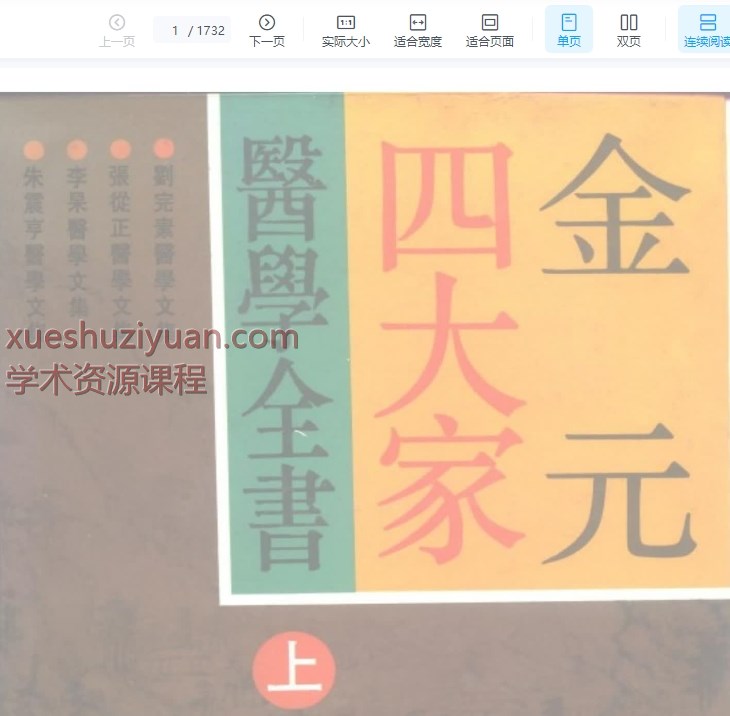2505410 金元四大家医学全书1732插图