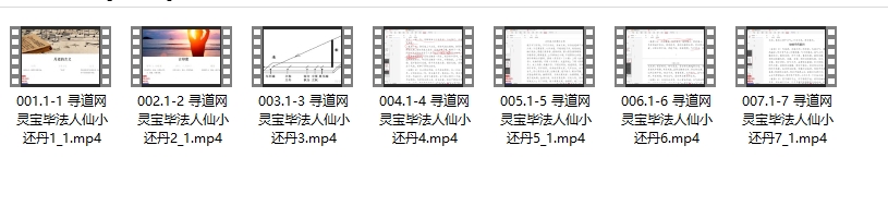 【丹道好课】灵宝毕法人仙小还丹7讲视频Y插图
