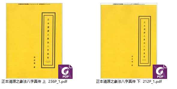 盲派《正本清源之象法八字真传》 上下2册 236+212页PDF Y插图