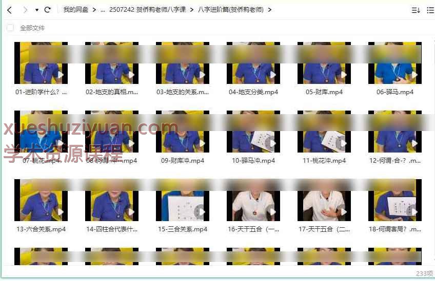 贺侨莉老师八字课 命运解码全攻略：贺侨莉八字400+集视频，从入门到精通命盘解析与运势把握219+233插图1