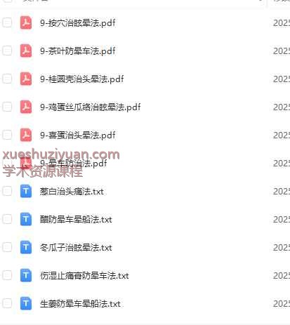 民间秘法调理眩晕，晕车船，11本PDF电子文档Y插图