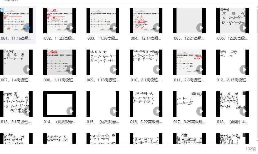 2508245 何庚淼四柱八字高级班视频102集Y插图